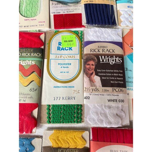 Assorted Crafting Supplies: Seam Tape Rick Rack & Bias Tape Vintage - Picture 6 of 11